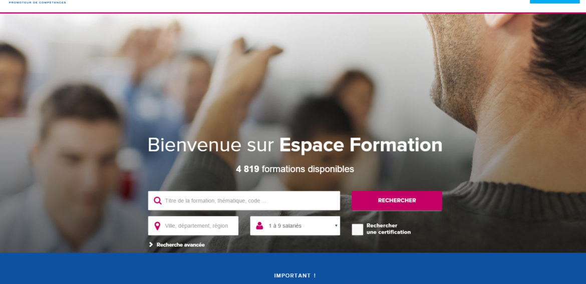 Retrouvez nos formations sur l’espace Formation d’Opcalia