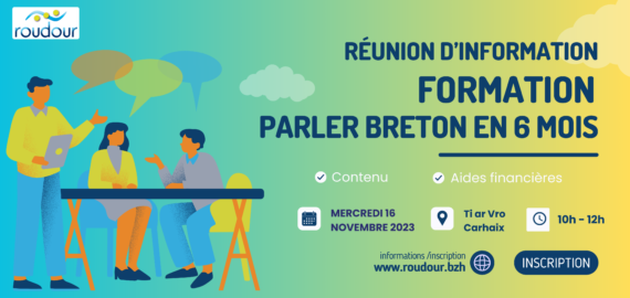Réunion d’information parler breton en 6 mois à Carhaix mercredi 22 novembre à 10h